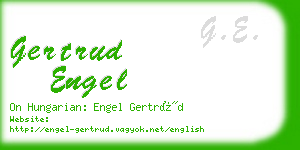 gertrud engel business card